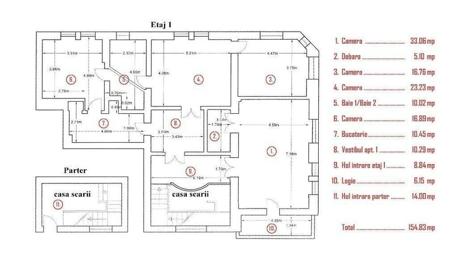 Apartament de inchiriat in vila | Bd Dacia - Piata Spaniei | 155 mp - Poză 15
