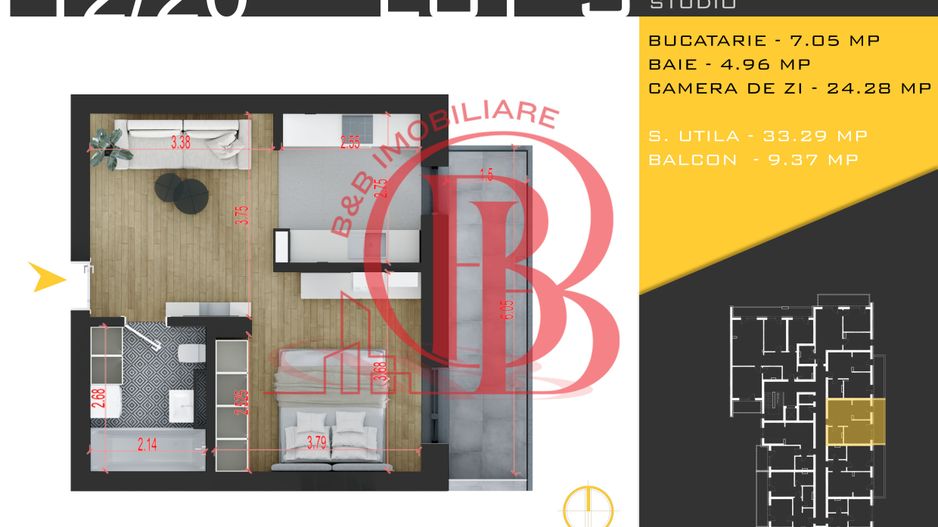 2 camere  Titan Pallady  Metrou Nicolae Teclu - Schiță 10