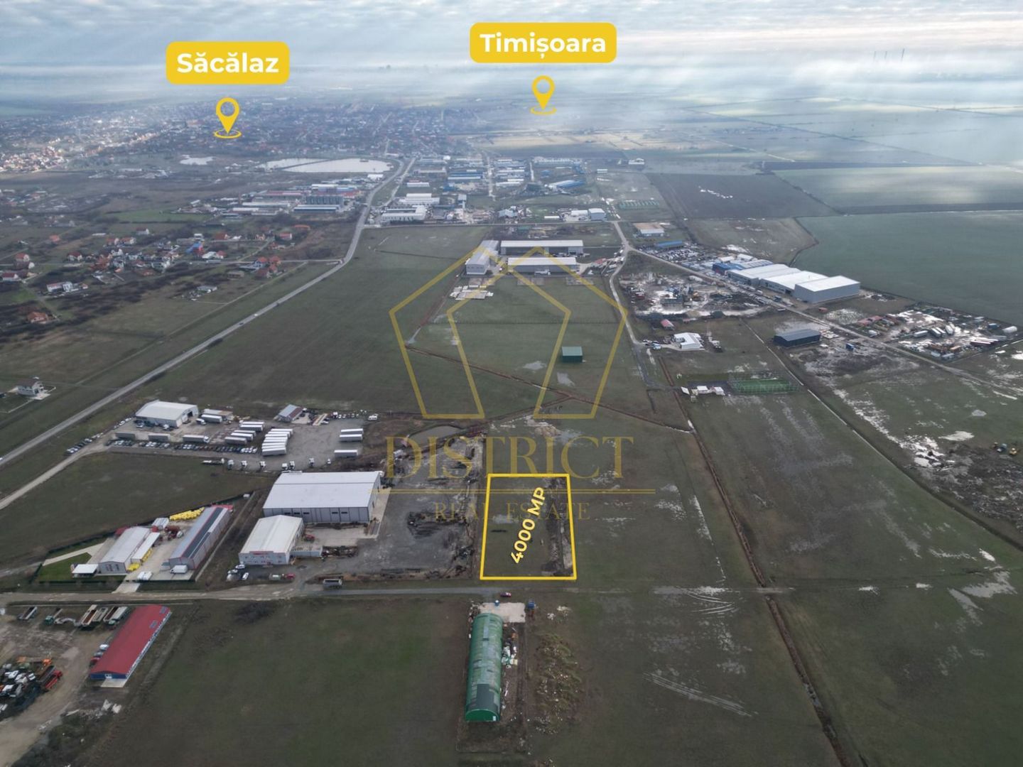 Teren industrial 4.000 mp, parcelabil, POT 80% I Săcălaz - Poză 3