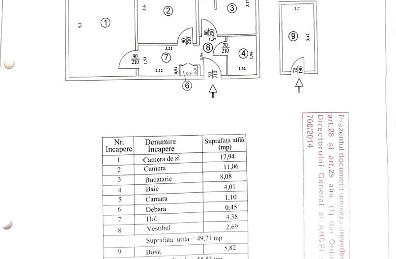 Apartament 2 Camere – Drumul Taberei - Aleea Parva nr.1 - Schiță 12