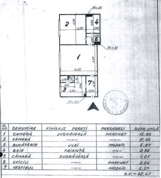 2 camere renovat complet vedere spate Bd. Dinicu Golescu-Gara de Nord - Schiță 8