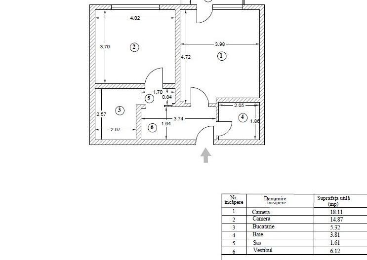 2 camere | Decomandat | Mobilat | Loc parcare - Poză 7