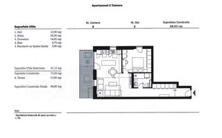 Vanzare - 2 camere - apartament NOU - 2026 - Pergola Nord-Pipera - Schiță 9