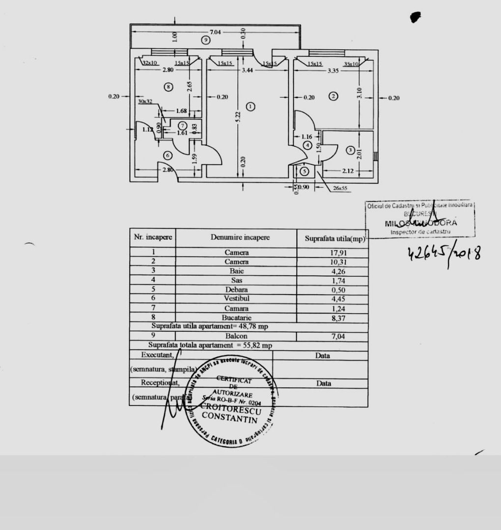 Apartament 2 Camere Piata Gorjului - Schiță 9