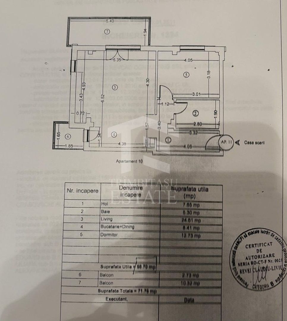 Apartament 2 camere Tomis Plus - loc parcare subteran - Schiță 12