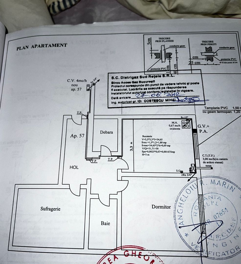 APARTAMENT 2 CAMERE | CENTRALĂ PROPRIE | BLOC REABILITAT - Schiță 7