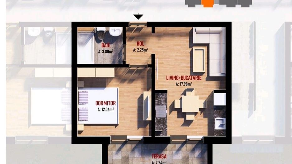 STUDIO - DORMITOR SEPARAT, FINISAJE PREMIUM, PREDARE IUNIE, COMIS 0% - Poză 7