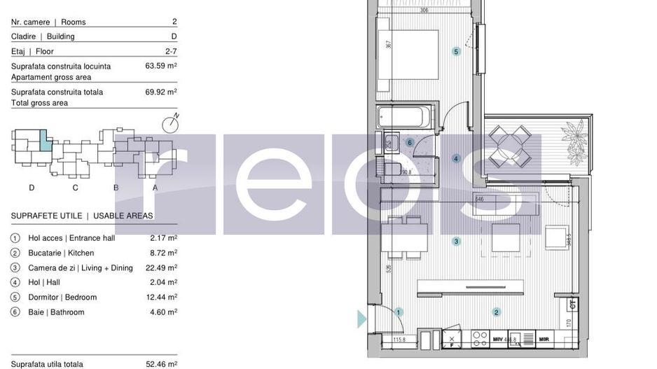 VANZARE APARTAMENT 2 CAMERE | STRAULESTI | 64MP | TERASA | COMPLEX NOU - Poză 20