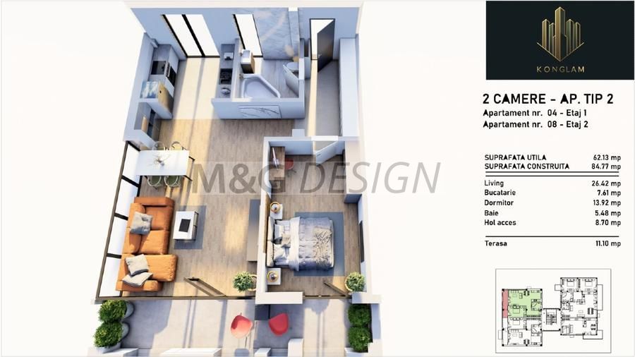 Apartament 2 camere bloc nou Fratelia - Poză 5
