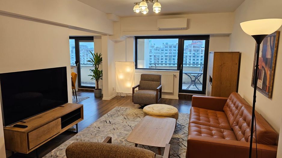 Duplex luxos 3 camere, 130 mp, complet mobilat pretabil birou - Poză 12