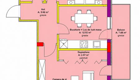 Apartament  2 camere 60mp + Balcon zona Oasului
