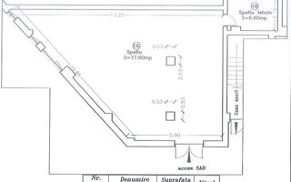 Spatiu Comercial/Birouri | Parter 90mp | Kara Residence Aradului - Schiță 3