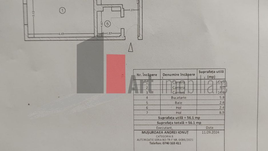 Vânzare apartament 3 camere Uioara-Huedin - Poză 19