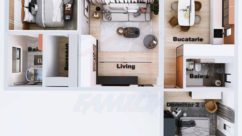 Apartament cu 3 camere de vânzare în Central, Galati - Poză 2