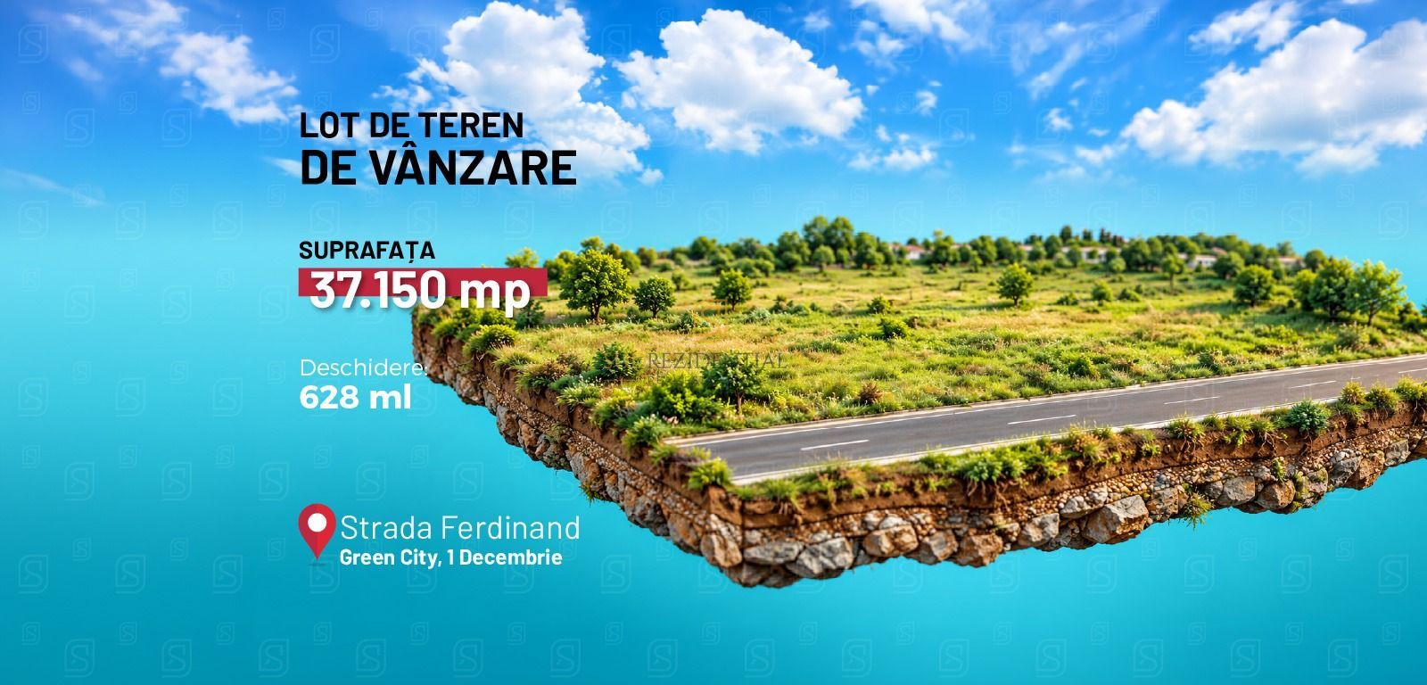 Teren Intravilan 37.150 mp, deschidere 628 ml la DN5, 1 Decembrie - Poză 1