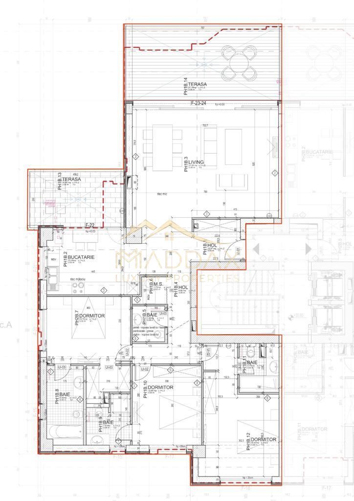 Penthouse LUX*** 4 camere//Floreasca//Panorama superba - Schiță 7