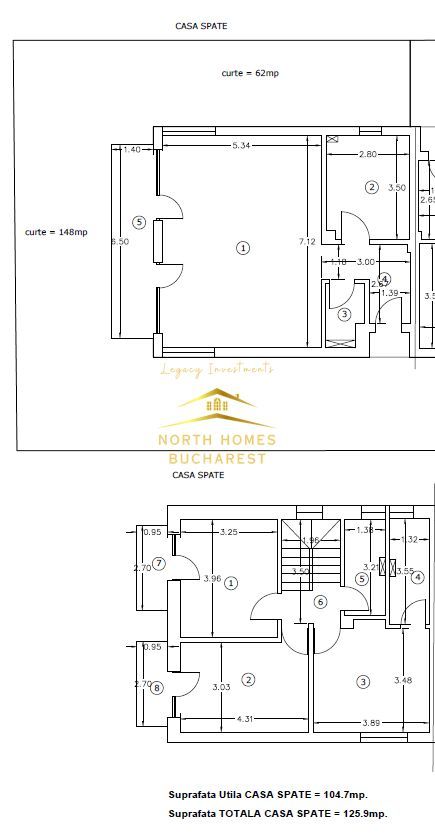 De vanzare vila tip duplex P+1+M nouă - Straulesti sectorul 1 - Poză 12