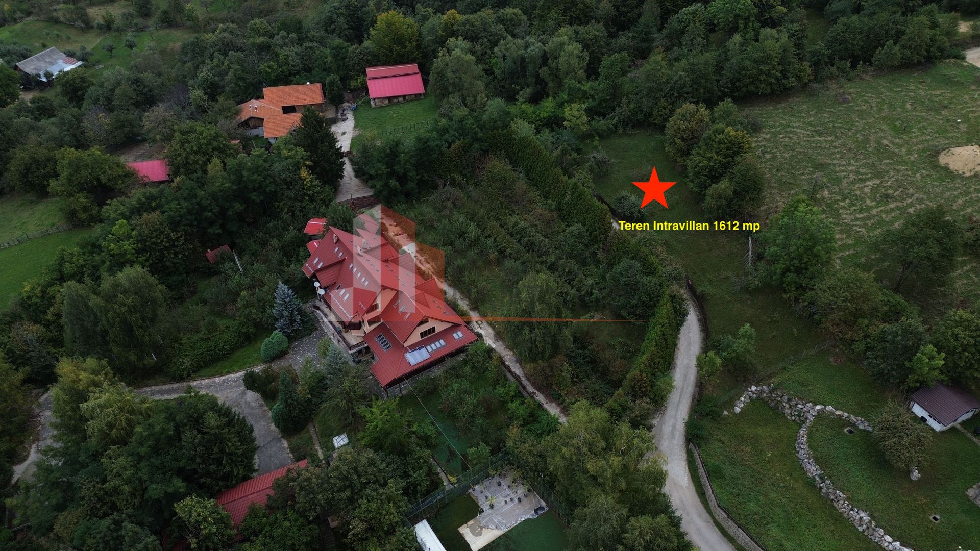 Teren intravilan 1.612 mp | 2 fronturi | Vedere Bucegi | Bran Poarta - Poză 3