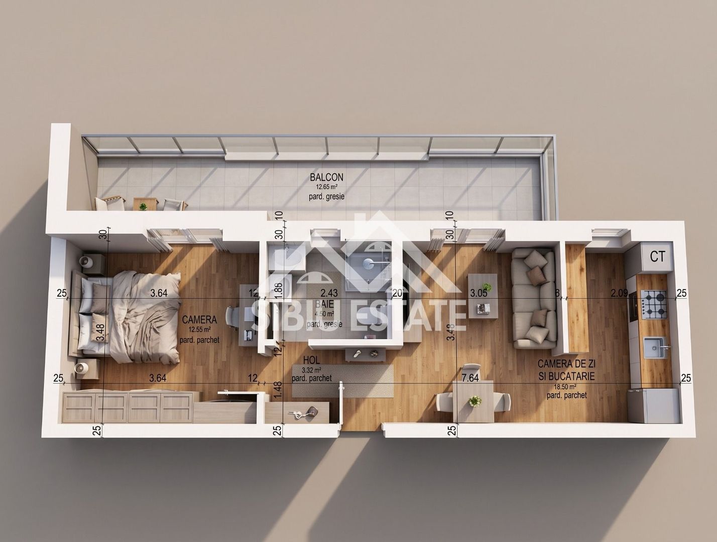 🏡 Apartament 2 camere, balcon 12mp si parcare, NOU - Ciresica - Poză 3