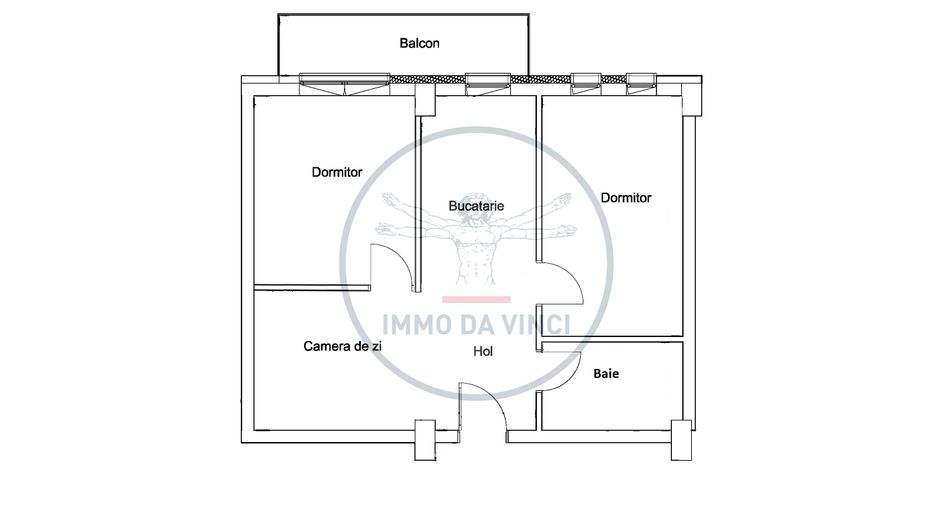 Apartament 3 camere Zona Marasti | Arte Plastice | Iulius Mall - Schiță 11