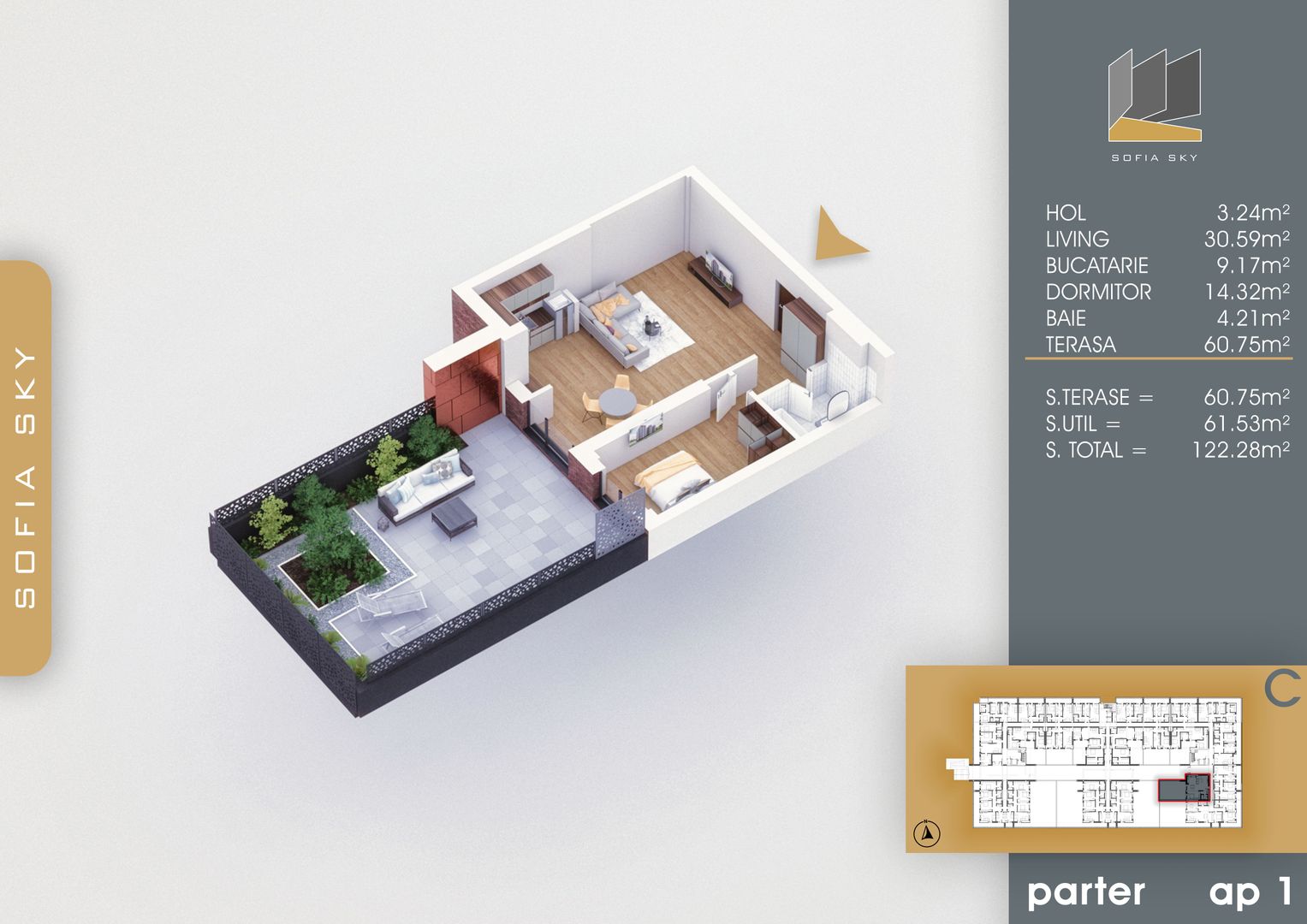 2 camere spatios cu terasa Titan Pallady  7 min Metrou Nicolae Teclu - Schiță 2