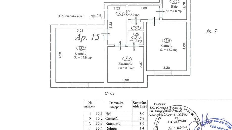 Apartament nr.15 cu 2 camere, boxa si parcare incluse in pret - Poză 7