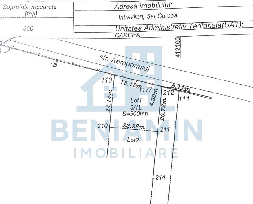 500mp Teren+Schelet Hala Autorizatie Strada Aeroportului Carcea - Schiță 7