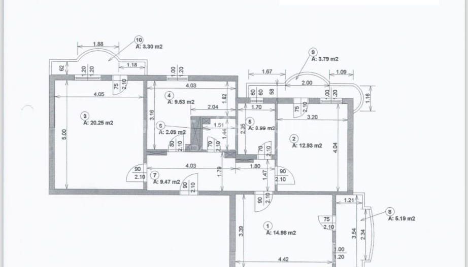 Apartament 3 camere 13 Septembrie - Schiță 2