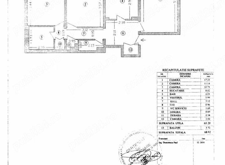 Vânzare, apartament cu 3 camere în zona Militari - Poză 8