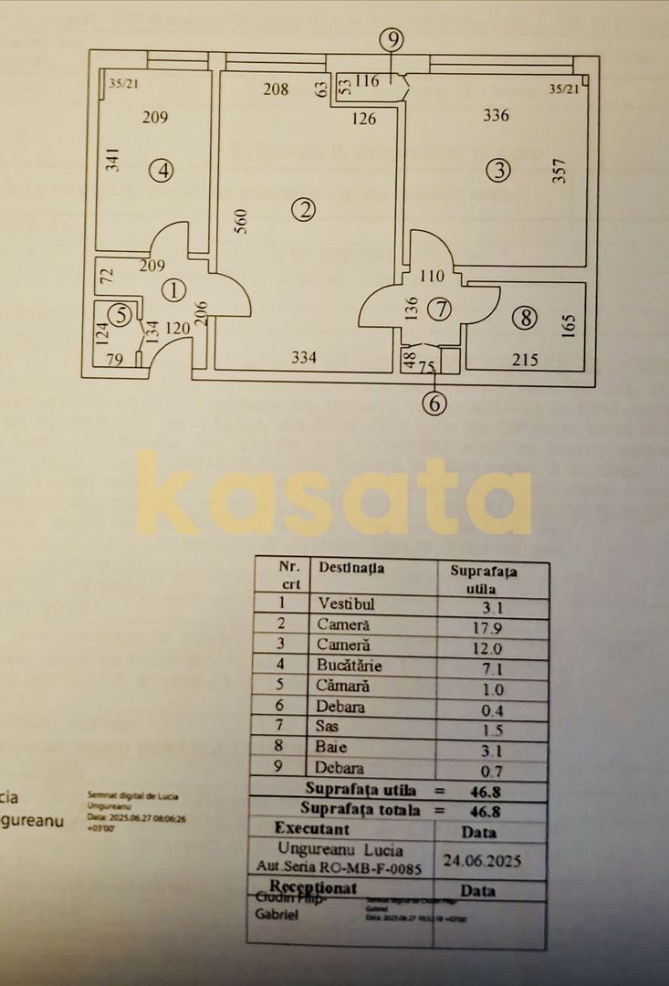 OPORTUNITATE | APARTAMENT 2 CAMERE | STEFAN CEL MARE | METROU | ETAJ 1 - Schiță 8
