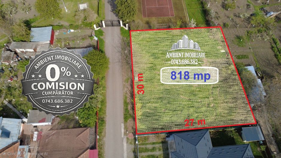 Teren intravilan 800 mp, poziționare excelentă, zona MOARA GRECILOR; - Poză 5