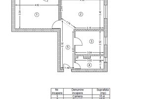 Apartament 2 camere de vanzare, zona parc Tineretului, metrou Sudului - Schiță 8