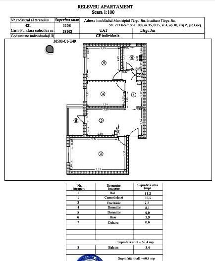 Apartament 3 camere Tg.Jiu - Poză 8