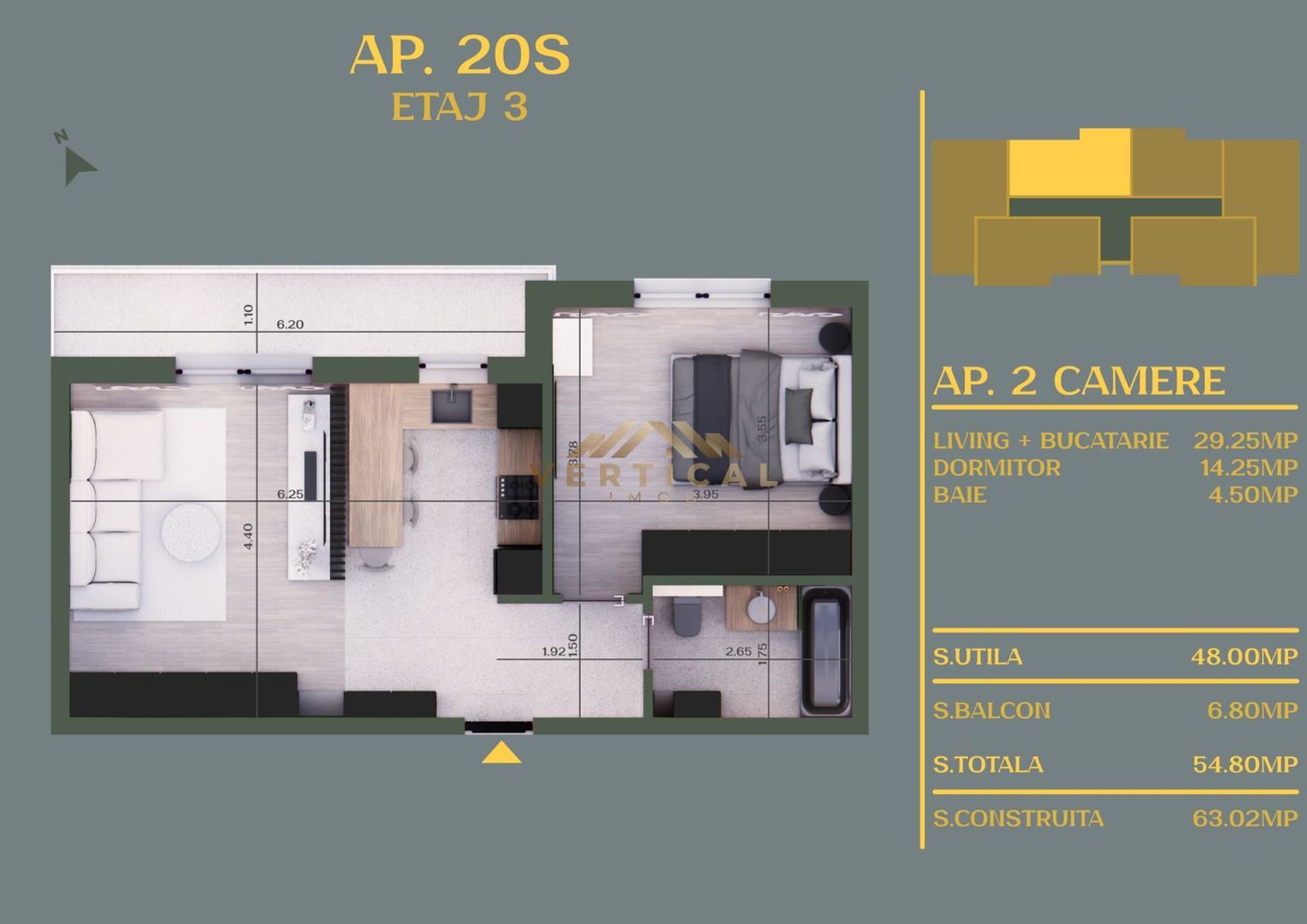VÂNZARE APARTAMENTE CU 2 CAMERE – BERCENI/VIDRA - Poză 2