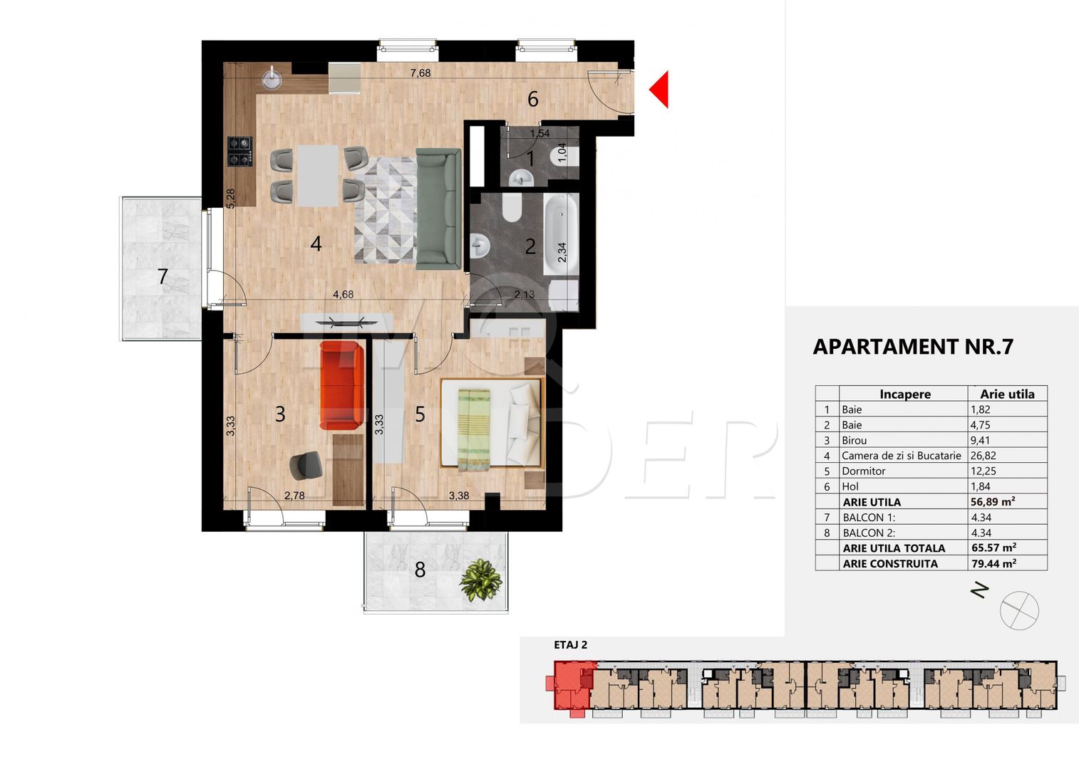 Proiect Nou! Zorilor Apartament cu 2 Camere si Parcare Subterana - Poză 2