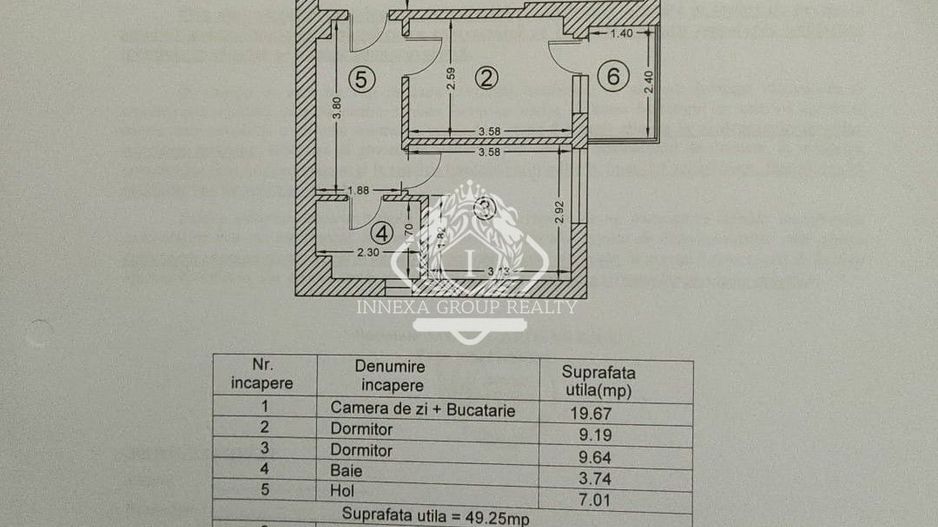 Apartament 3 camere | etaj 3 | Mobilat/Utilat | Palladium Residence - Schiță 15