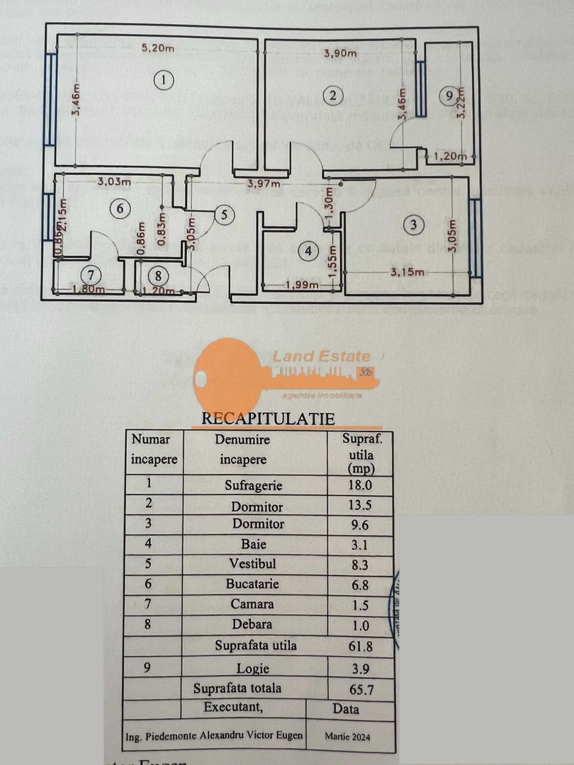 3 camere la 600m de metrou 1 Decembrie - Trapezului - Schiță 8