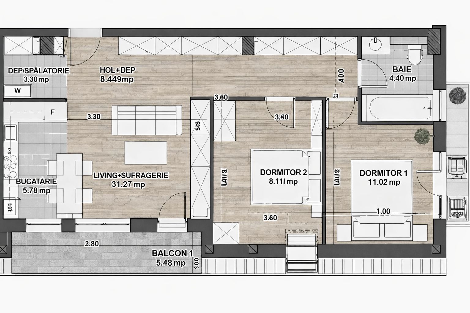 Apartament 3 camere 80 mp, priveliște superbă spre Lacul Gheorgheni&Iulius Mall - Poză 14