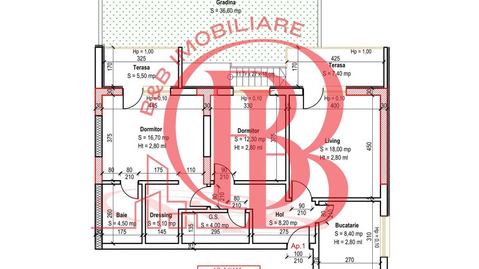 3 camere | Gradina Proprie | Metrou Nicolae Teclu | Pallady - Schiță 3