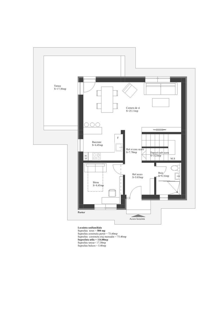 Casa individuala in Cristian compusa din 5 camere - Schiță 15