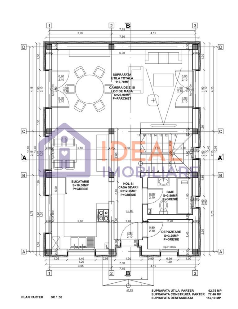 Casă modernă cu 4 camere și 300 mp de curte, in Sura Mica - Schiță 9