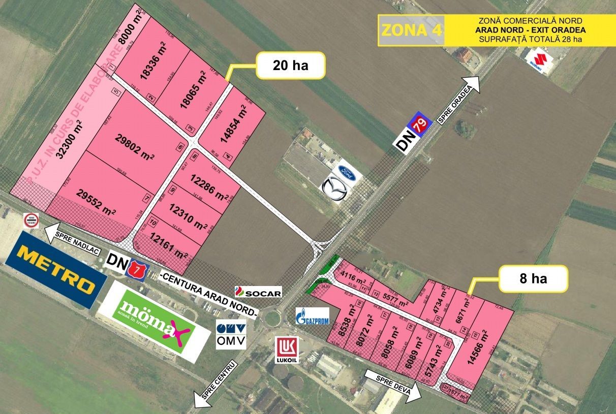 Teren extravilan industrial cu expunere potențiala Centura Arad - Poză 1