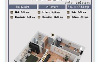Apartamente 2 Camere Chiajna- Echilibru intre Eficienta&Confort 51.900e-83.800e - Poză 46