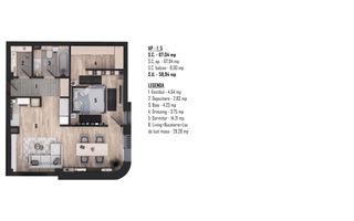 De vânzare apartament 2 camere, ultracentral, semifinisat - Poză 5