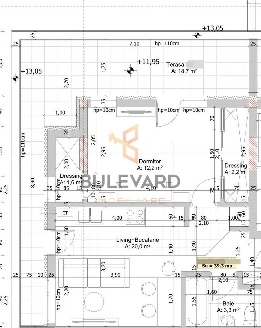 Apartament cu 2 camere+ terasa de 19 mp! - Poză 3