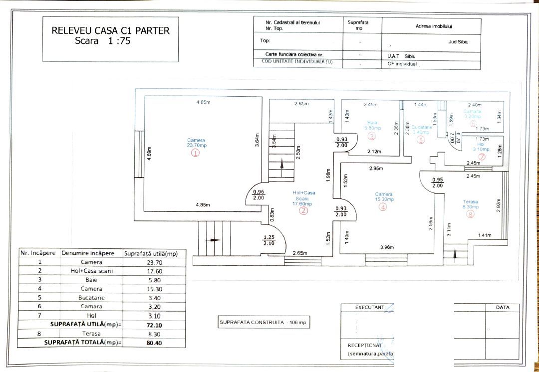 Casă individuală tip duplex de vânzare | Zona Centrala - Schiță 20