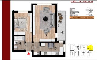 2cam.dec. la aprox. 15min metrou Leonida sau Berceni - Poză 1