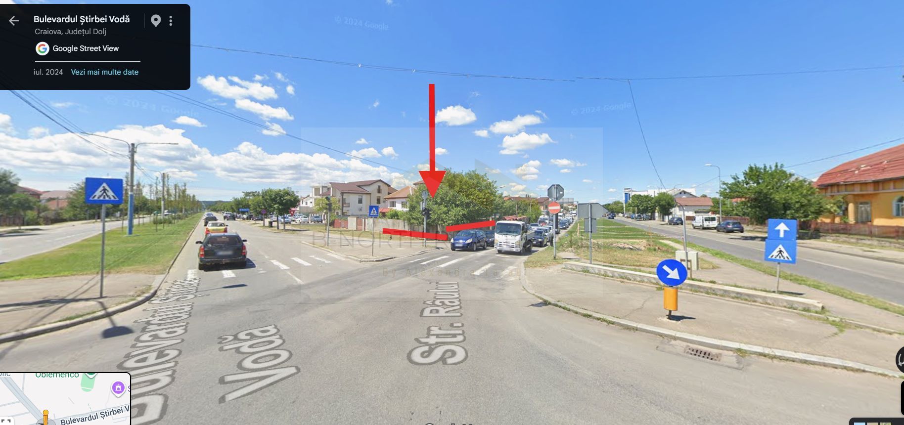 Teren 500 mp , colț stradal, vizibilitate maximă, lângă stadion – Craiova - Poză 1