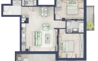 Apartament 3 camere, terasa si balcon - Sibiu - Schiță 14