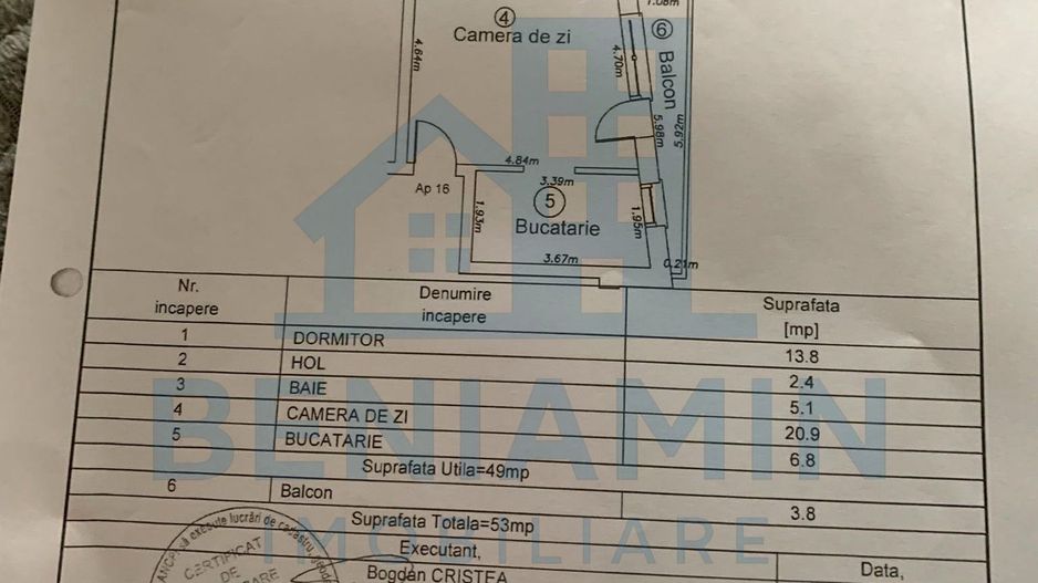 Apartament-2-Camere-Semidecomandate-53mp-Mobilat-Utilat-Parcare - Poză 9